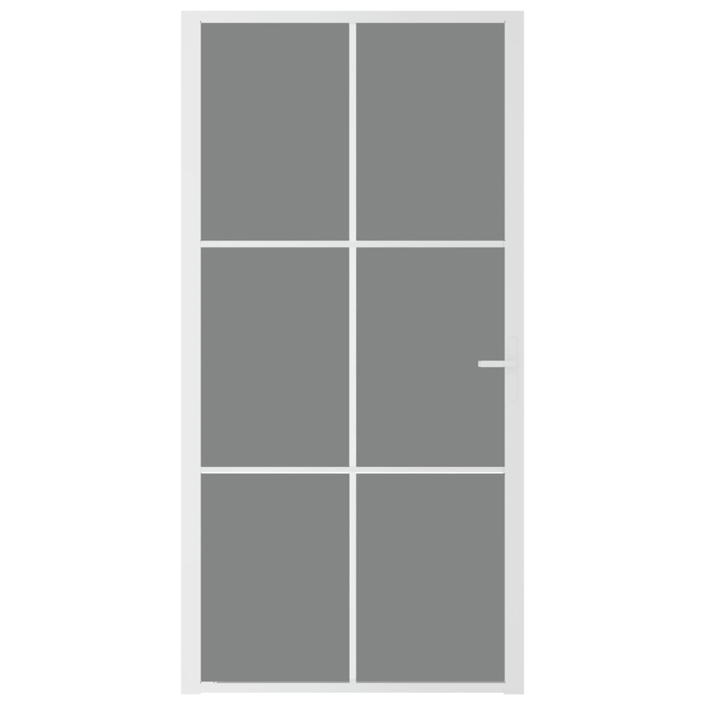 VidaXL Innentür 102,5 x 201,5 cm ESG-Glas und weißes Aluminium