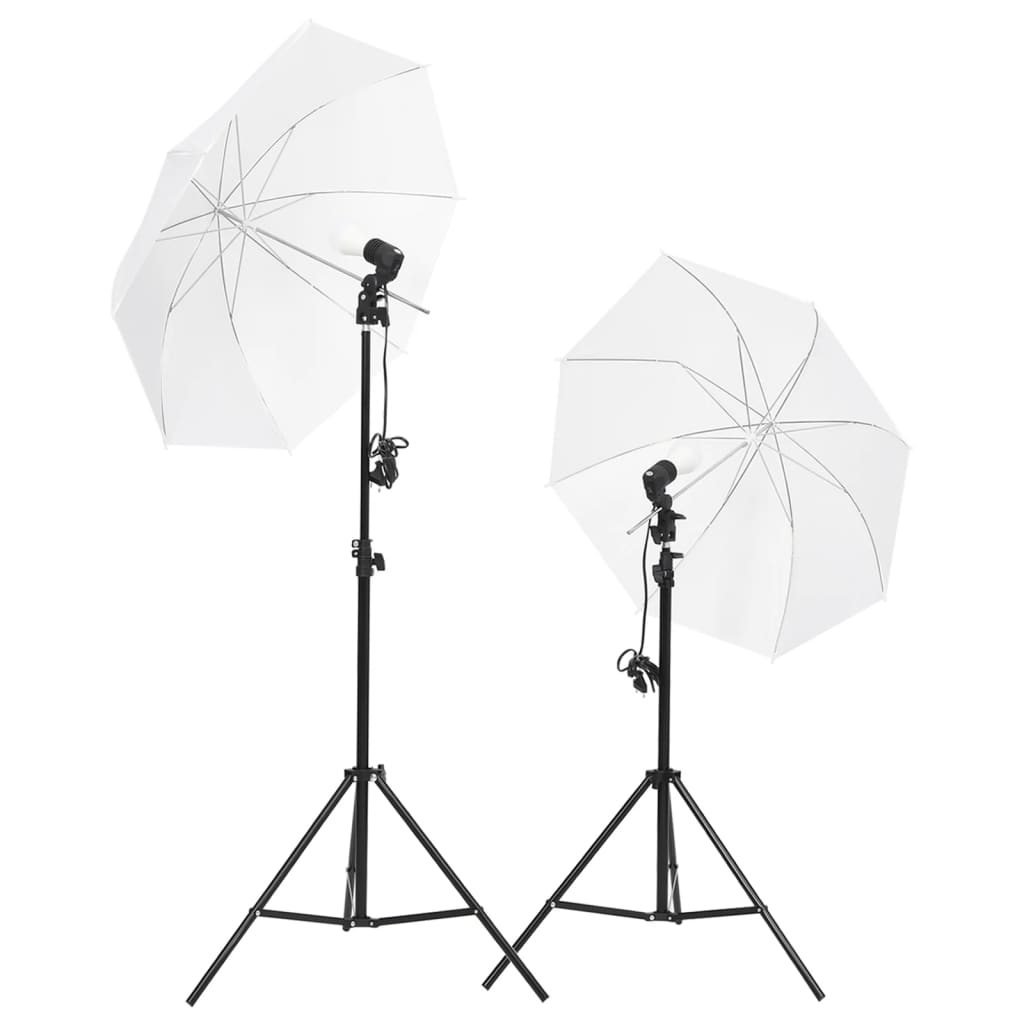 Vidaxxl Fotostudio-Set mit Beleuchtungsset und Hintergrundleinwand