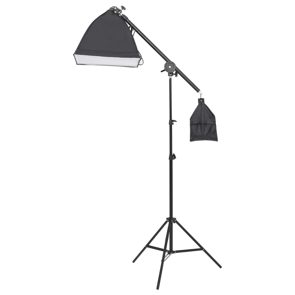 VidaXL Fotostudio-Set mit Beleuchtungsset und Hintergrundleinwand