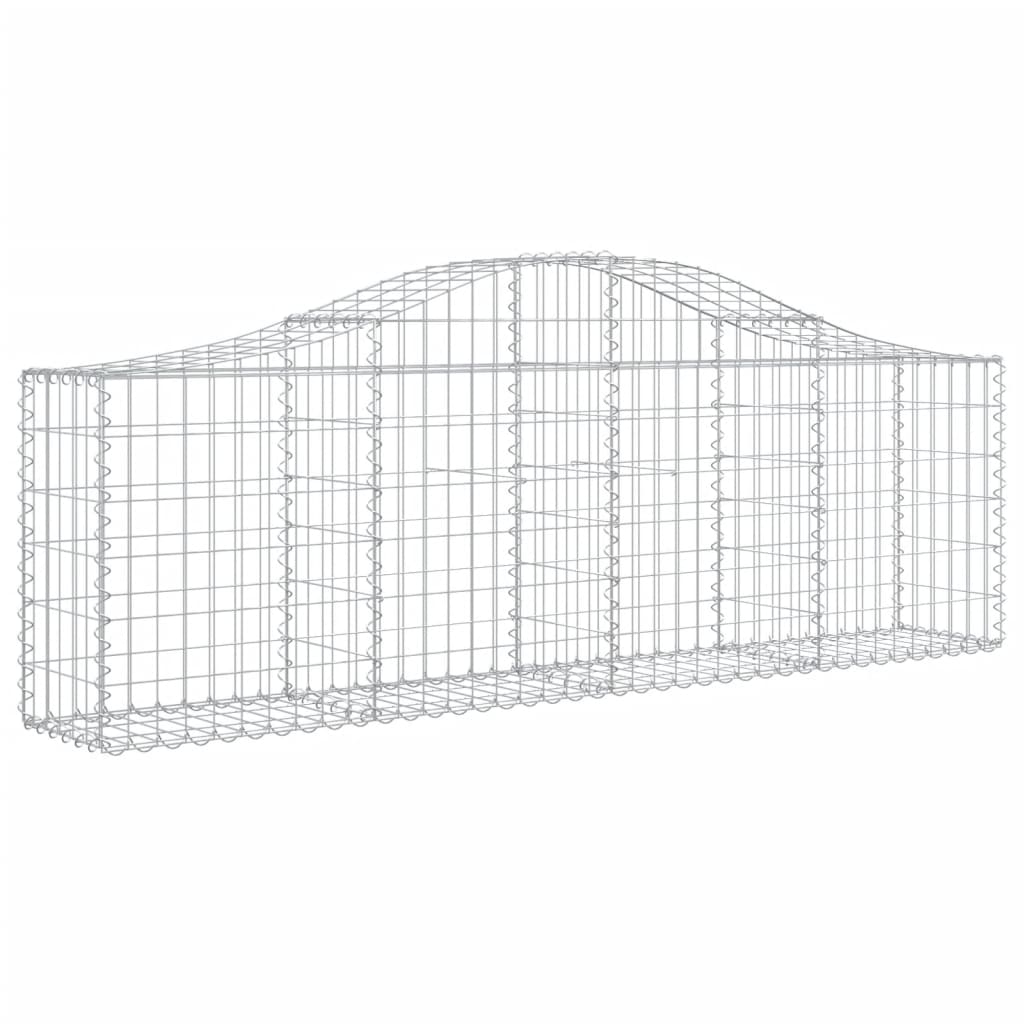 VidaXL Gabionen 6 Stück gebogen 200x30x60 80 cm verzinktes Eisen
