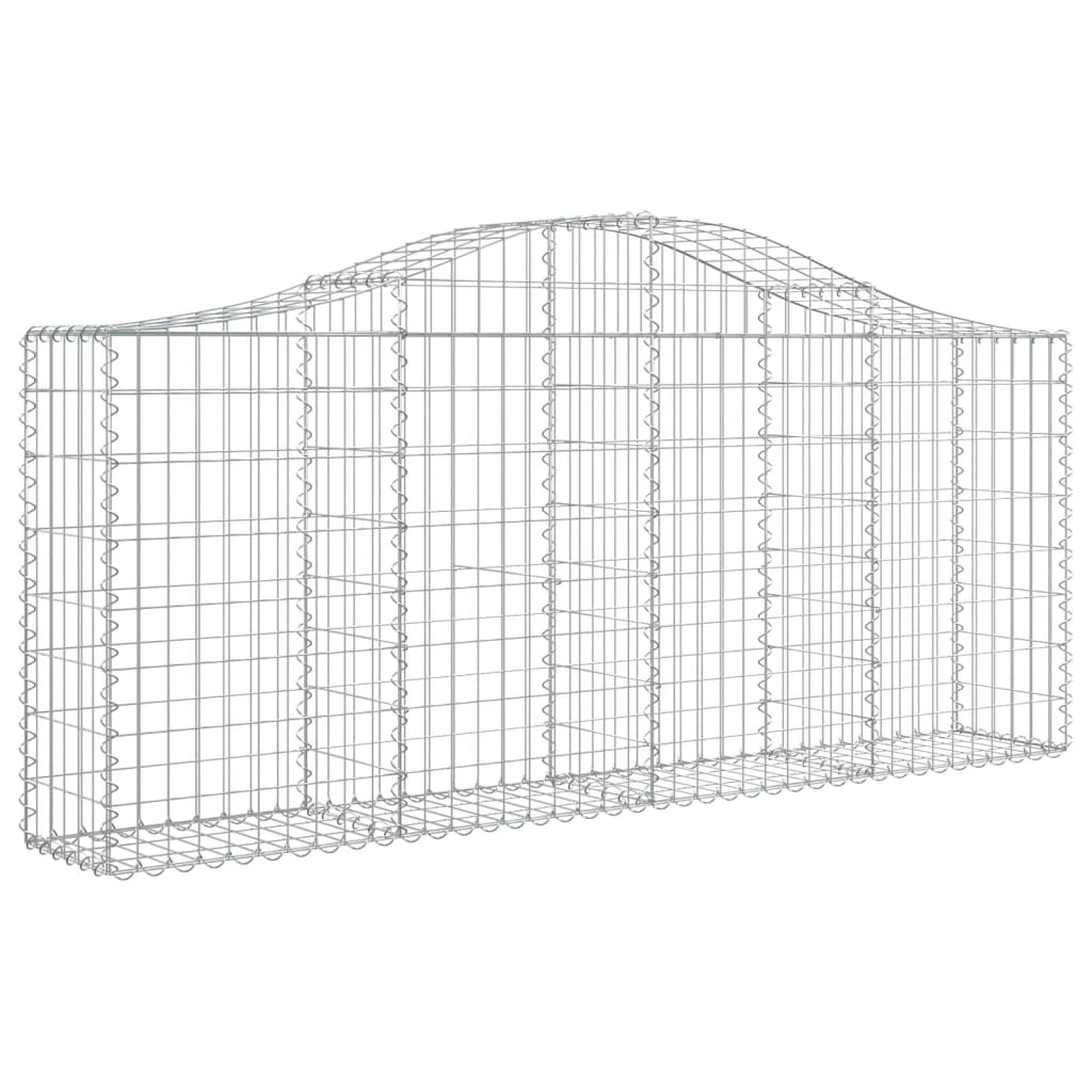 VidaXL Gabionen 6 Stück gebogen 200x30x80 100 cm verzinktes Eisen