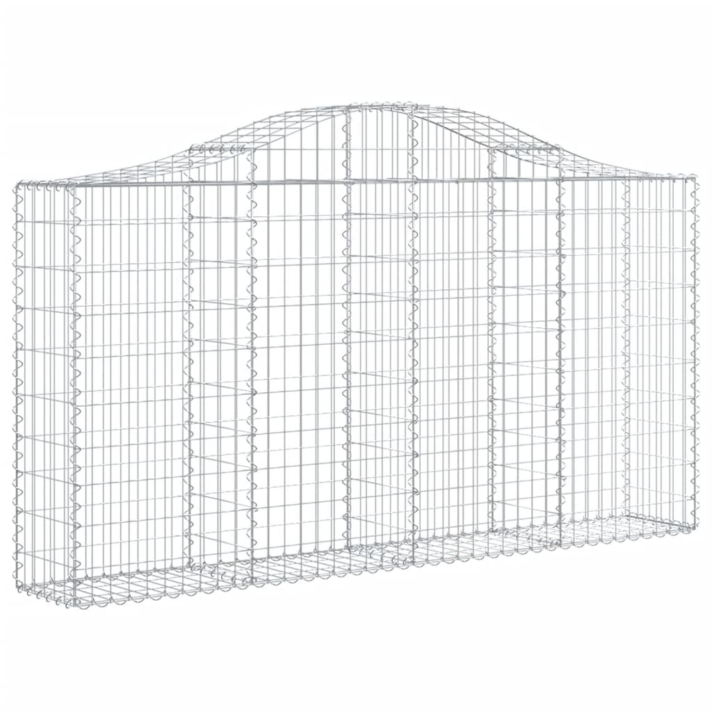 VidaXL Gabionen 4 Stück gebogen 200x30x100 120 cm Eisen