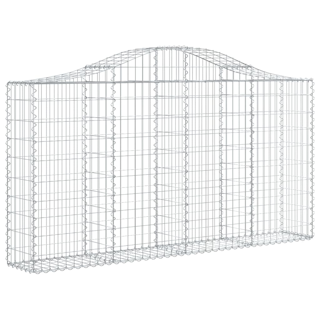 VidaXL Gabionen 8 Stück gebogen 200x30x100 120 cm Eisen