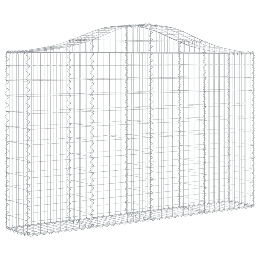 VidaXL Gabionen 4 Stück gebogen 200x30x120 140 cm Eisen