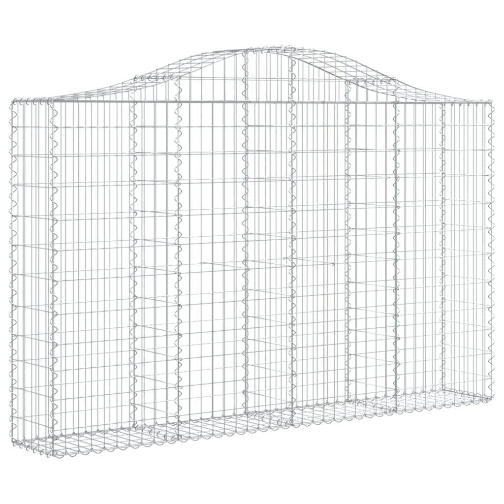 VidaXL Gabionen 6 Stück gebogen 200x30x120 140 cm Eisen