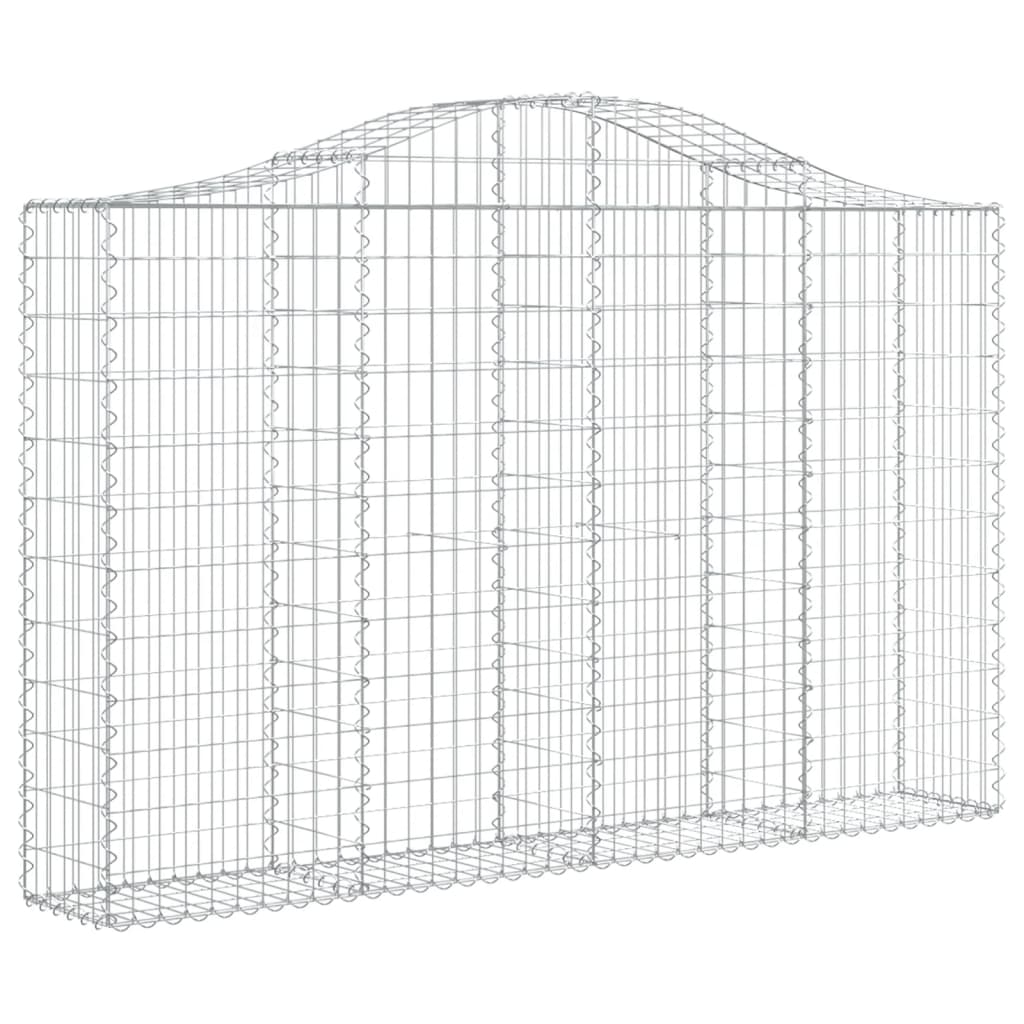 VidaXL Gabionen 8 Stück gebogen 200x30x120 140 cm Eisen