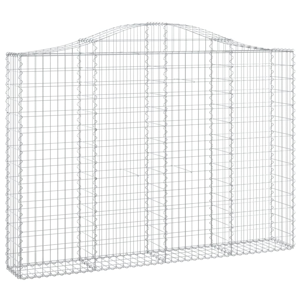 VidaXL Gabionen 10 Stück gebogen 200x30x140 160 cm Eisen