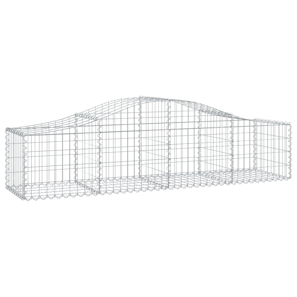 VidaXL Gabionen 8 Stück gebogen 200x50x40 60 cm verzinktes Eisen