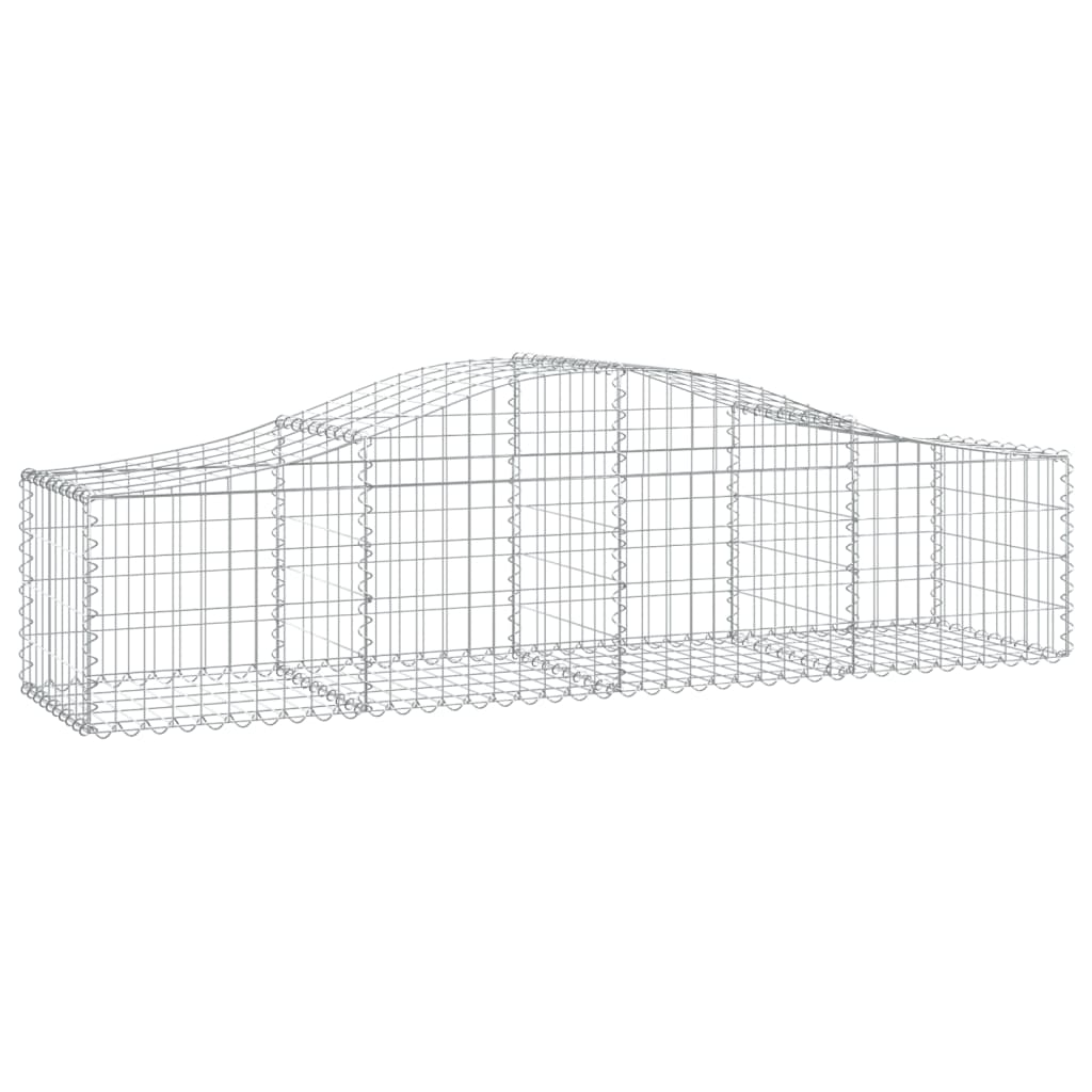VidaXL Gabionen 10 Stück gebogen 200x50x40 60 cm verzinktes Eisen