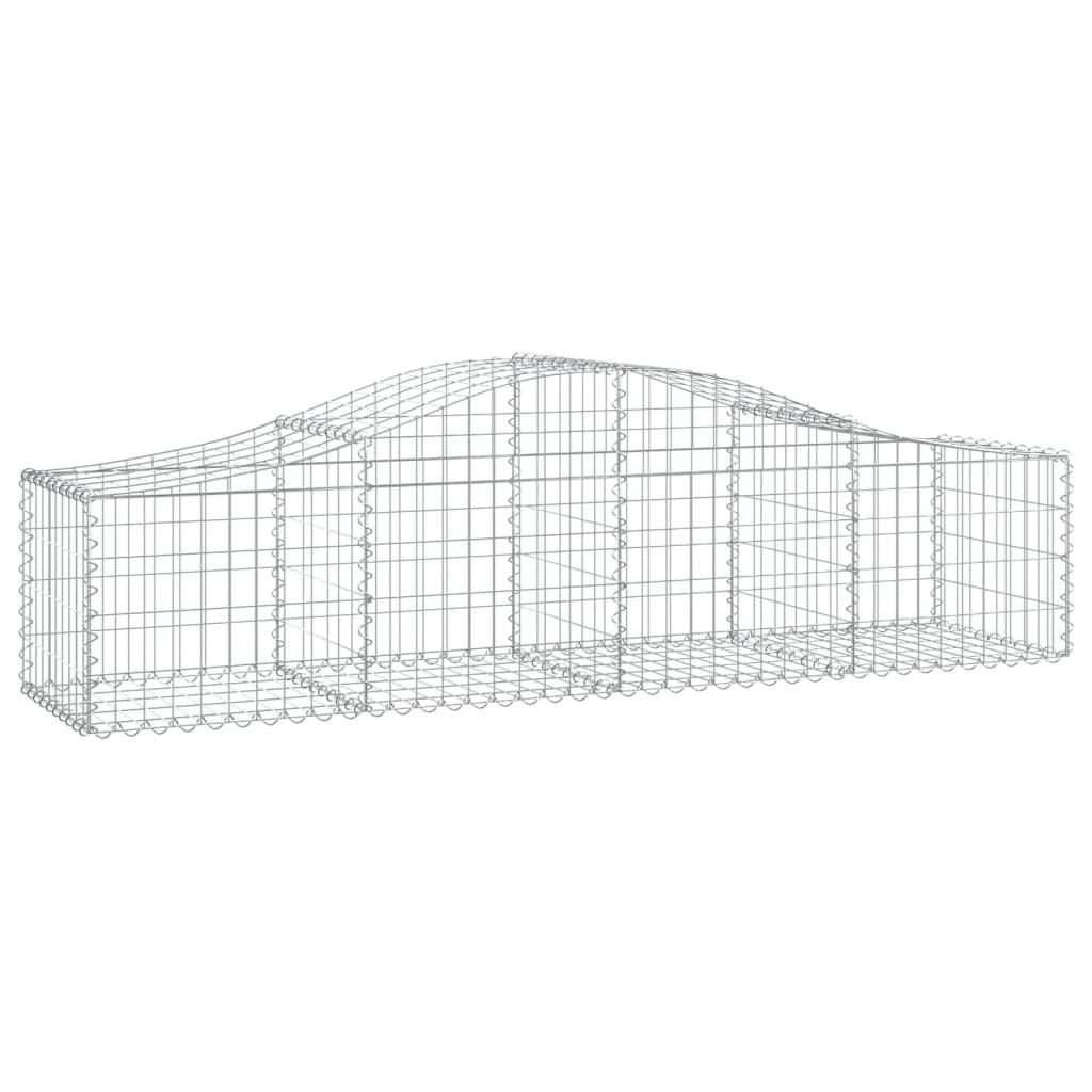 VidaXL Gabionen 13 Stück gebogen 200x50x40 60 cm verzinktes Eisen