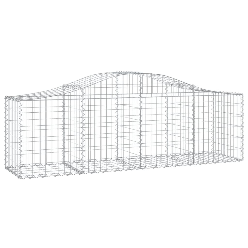 VidaXL Gabionen 10 Stück gebogen 200x50x60 80 cm verzinktes Eisen