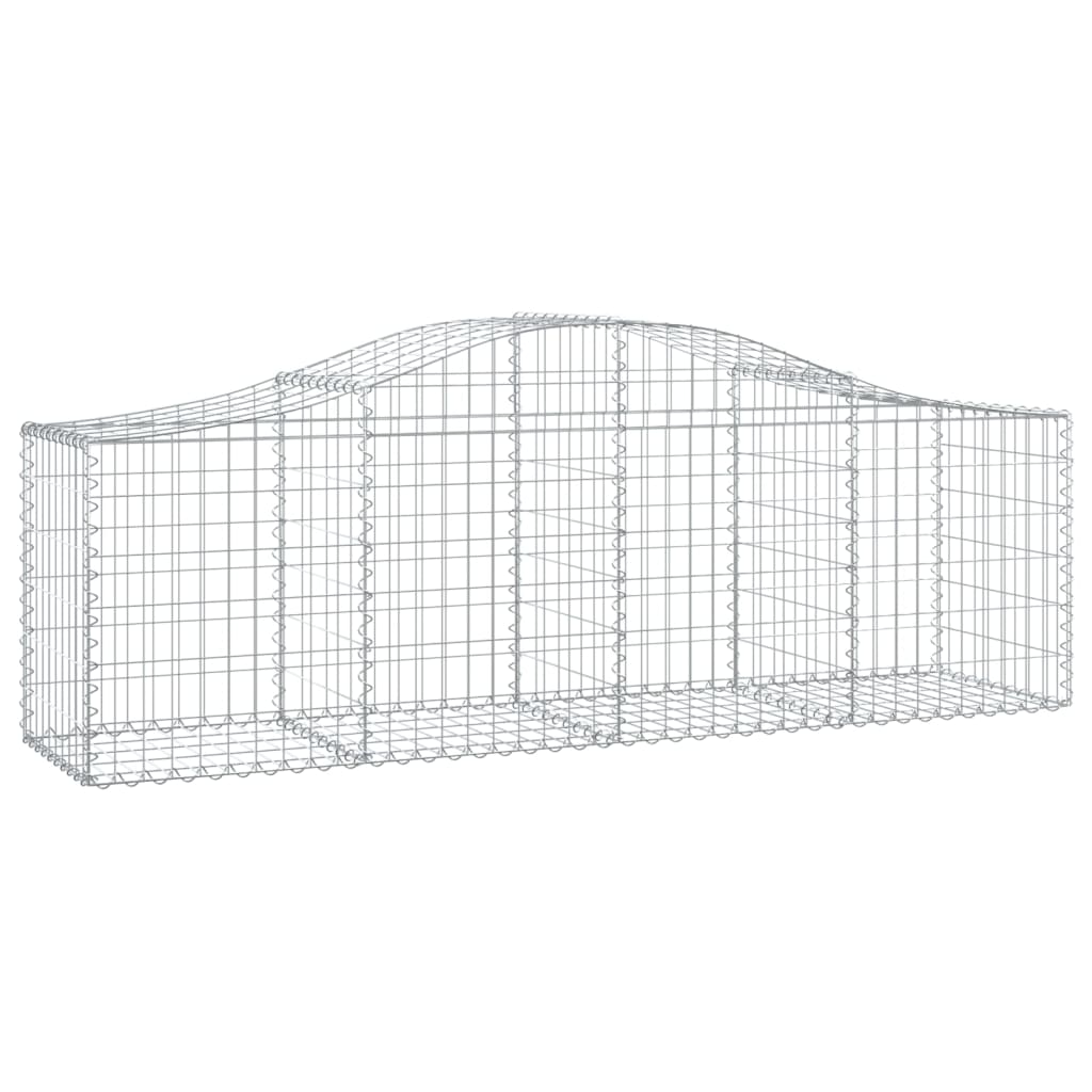 VidaXL Gabionen 11 Stück gebogen 200x50x60 80 cm verzinktes Eisen