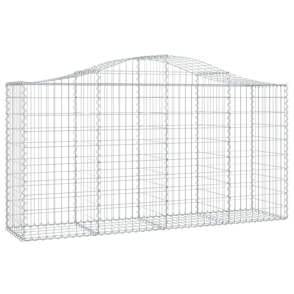 VidaXL Gabionen 4 Stück gebogen 200x50x100 120 cm Eisen