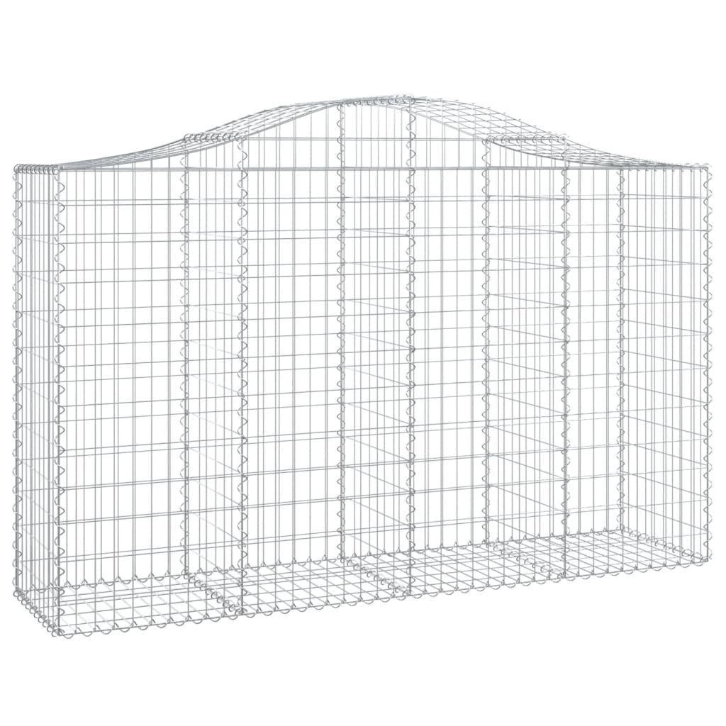 VidaXL Gabionen 8 Stück gebogen 200x50x120 140 cm Eisen