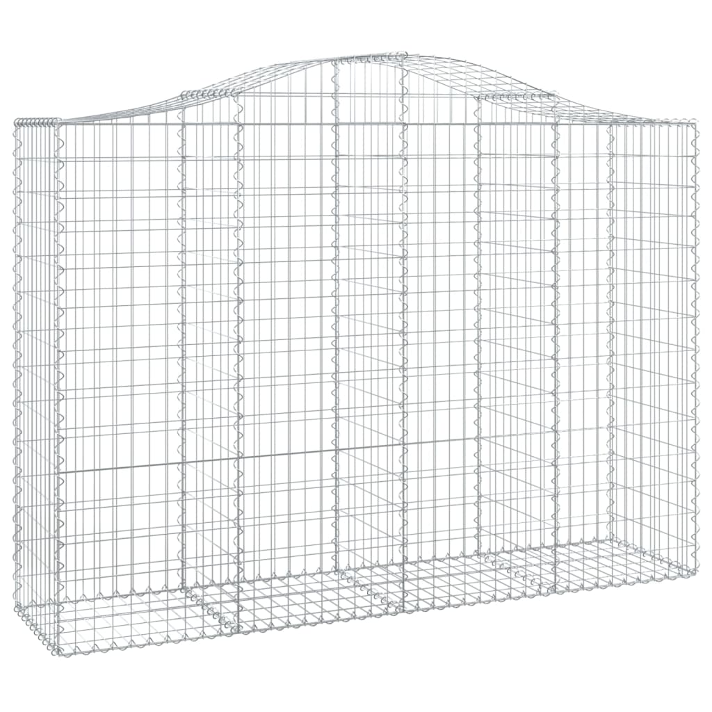 VidaXL Gabionen 3 Stück gebogen 200x50x140 160 cm Eisen