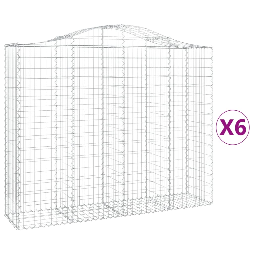 Vidaxl Schans Körbe 6 ST Gewölbe 200x50x160 180 cm Eisen