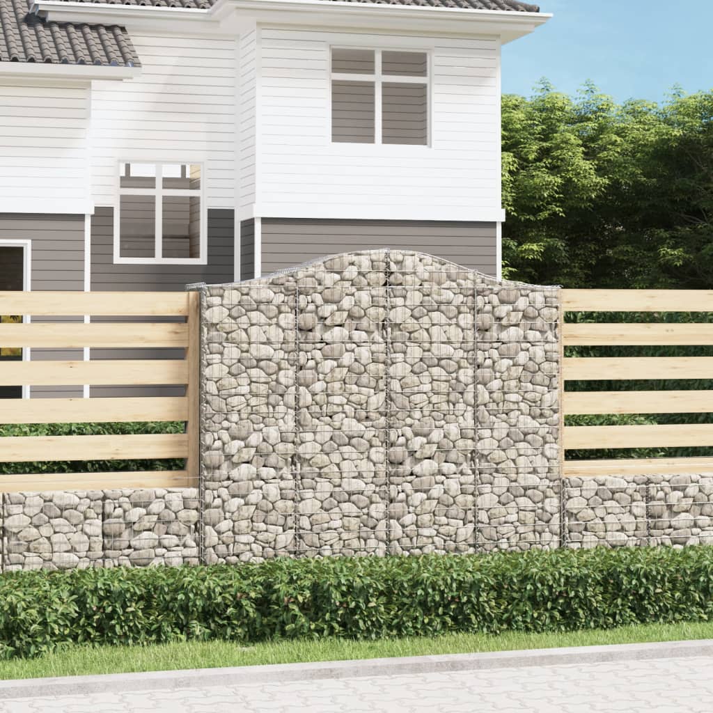 VidaXL Gabionen 8 Stück gebogen 200x50x180 200 cm Eisen