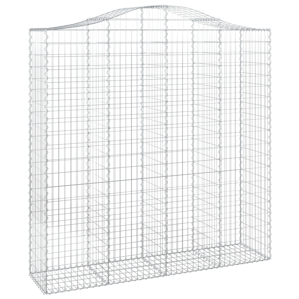 VidaXL Gabionen 3 Stück gebogen 200x50x200 220 cm Eisen