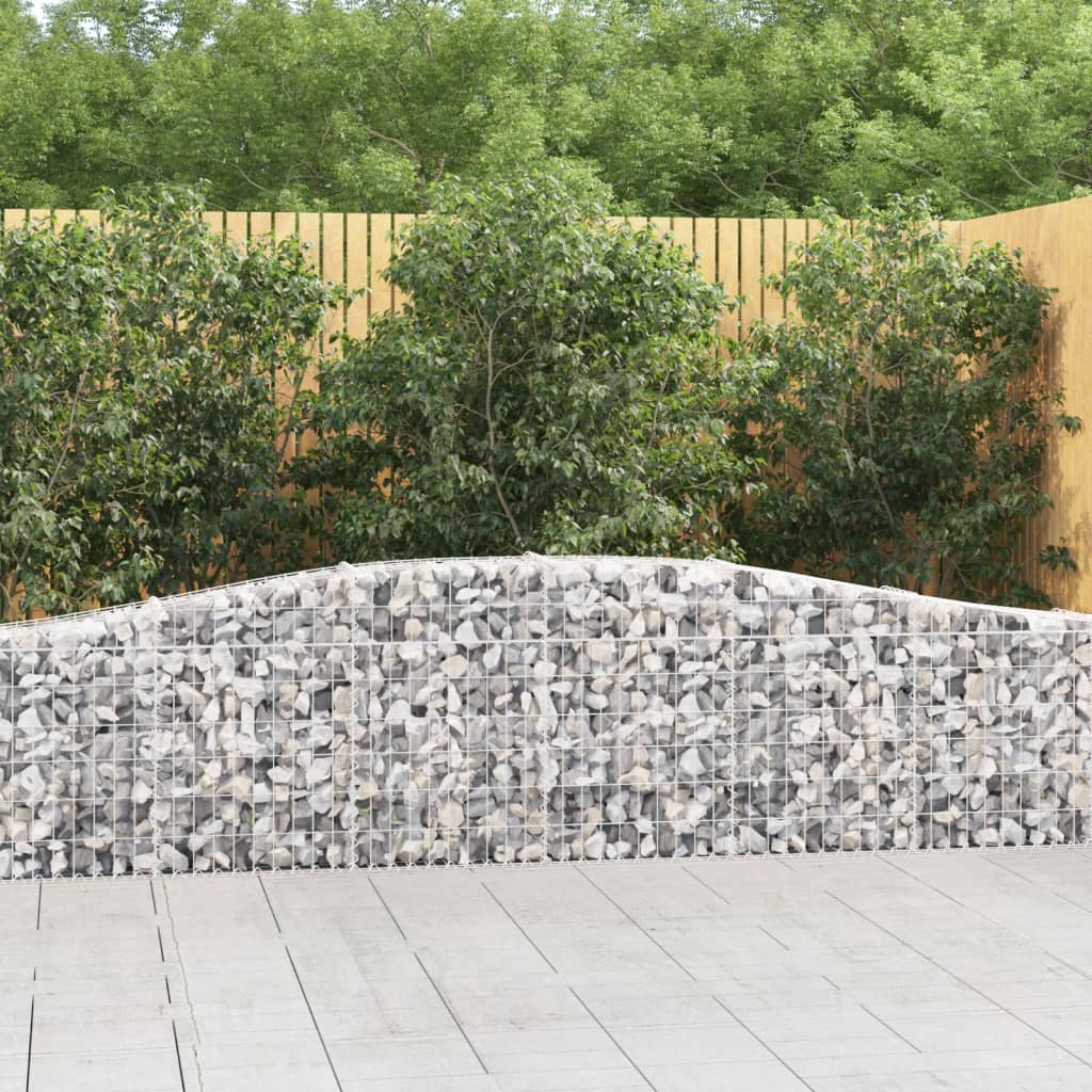 VidaXL Gabionen 10 Stück gebogen 400x30x60 80 cm Eisen