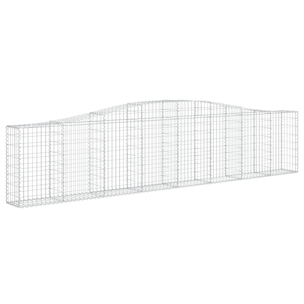 VidaXL Gabionen 4 Stück gebogen 400x30x80 100 cm Eisen