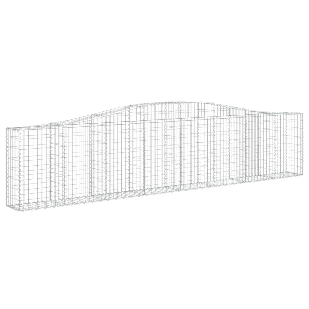 VidaXL Gabionen 5 Stück gebogen 400x30x80 100 cm Eisen