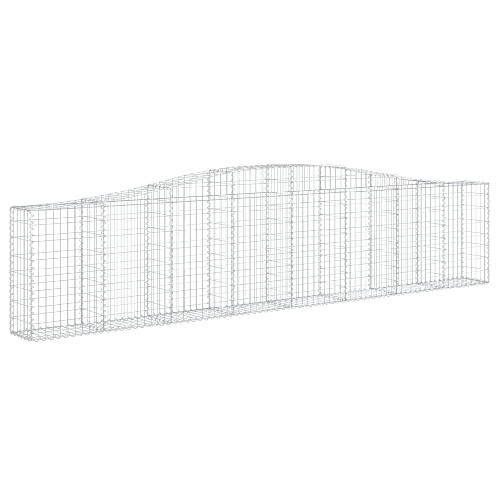 VidaXL Gabionen 6 Stück gebogen 400x30x80 100 cm Eisen