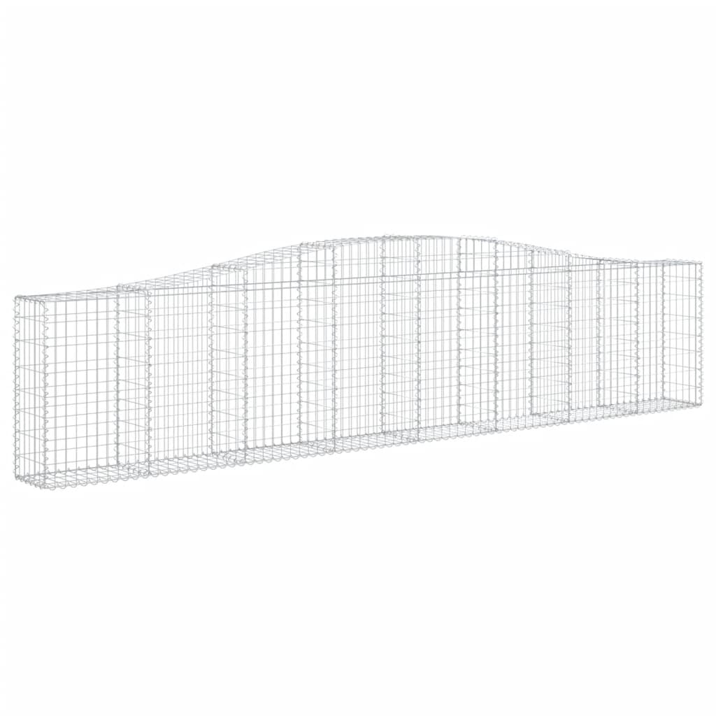 VidaXL Gabionen 8 Stück gebogen 400x30x80 100 cm Eisen