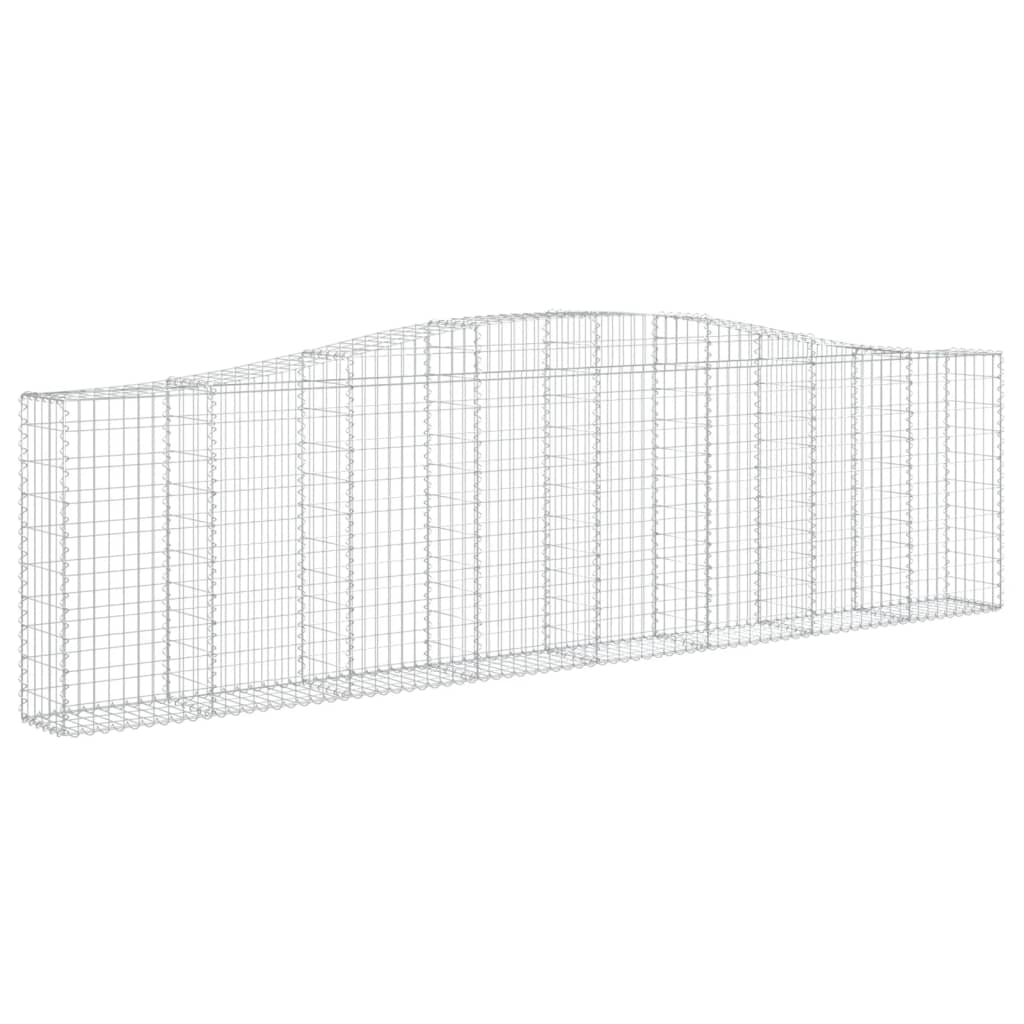 VidaXL Gabionen 2 Stück gebogen 400x30x100 120 cm Eisen