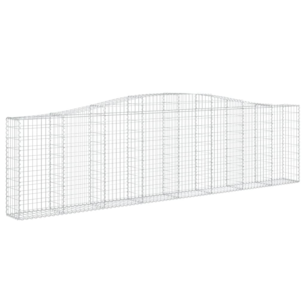 VidaXL Gabionen 5 Stück gebogen 400x30x100 120 cm Eisen
