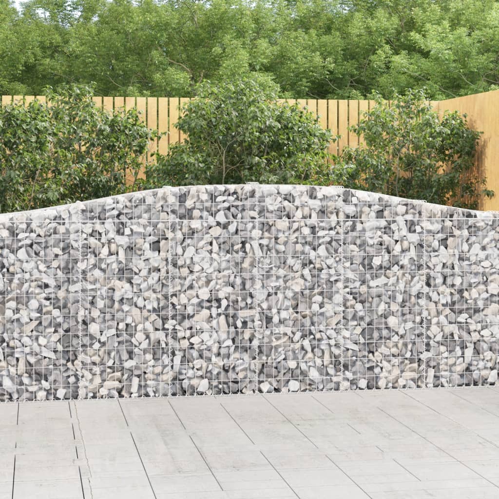 VidaXL Gabionen 7 Stk. gebogen 400x30x100 120 cm Eisen