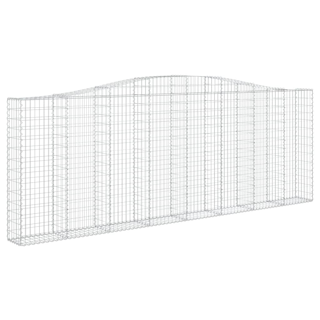 VidaXL Gabionen 4 Stück gebogen 400x30x140 160 cm Eisen