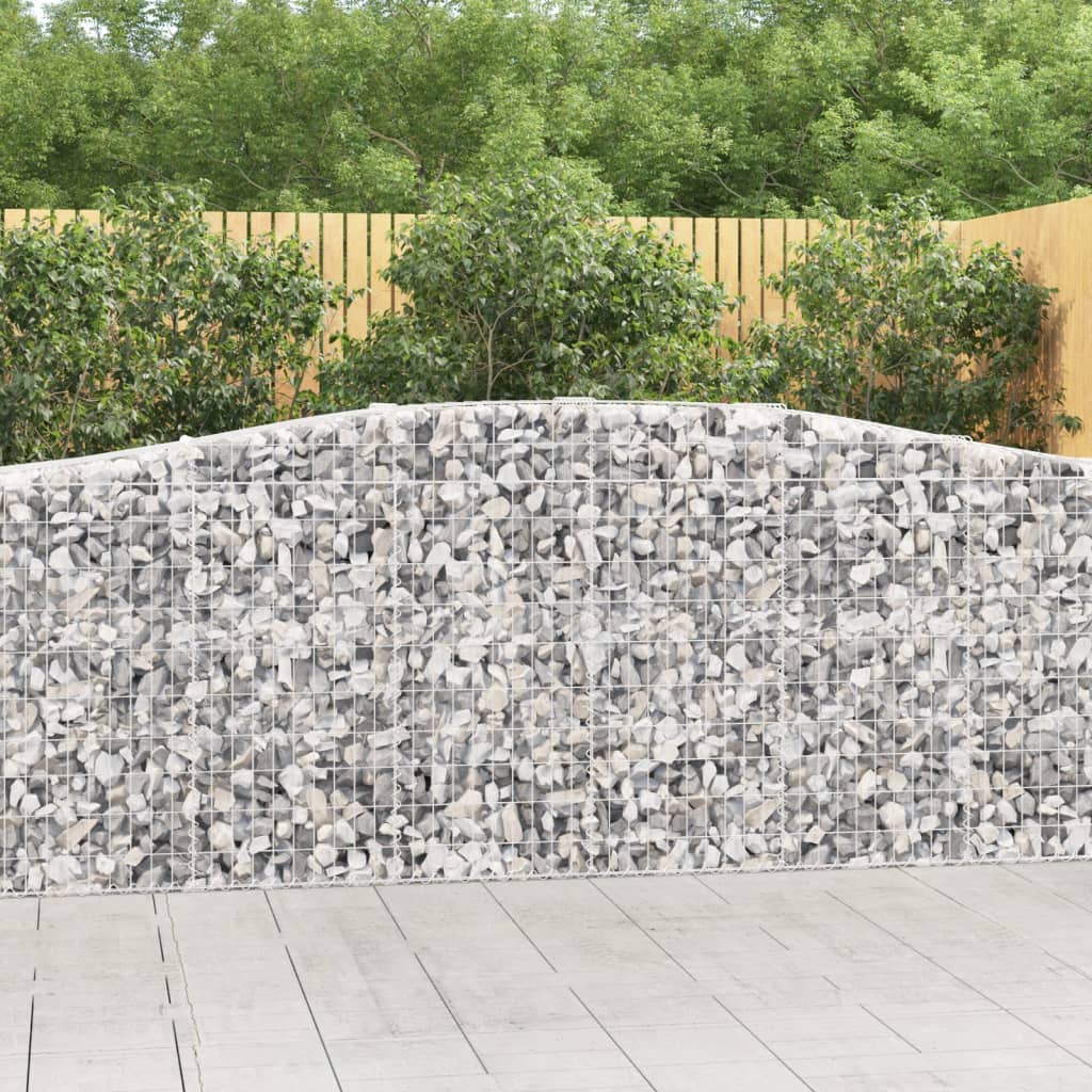 VidaXL Gabionen 5 Stück gebogen 400x50x100 120 cm Eisen