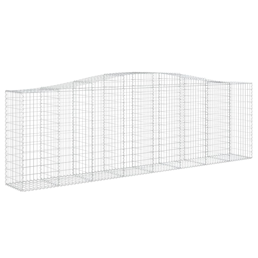 VidaXL Gabionen 3 Stück gebogen 400x50x120 140 cm Eisen