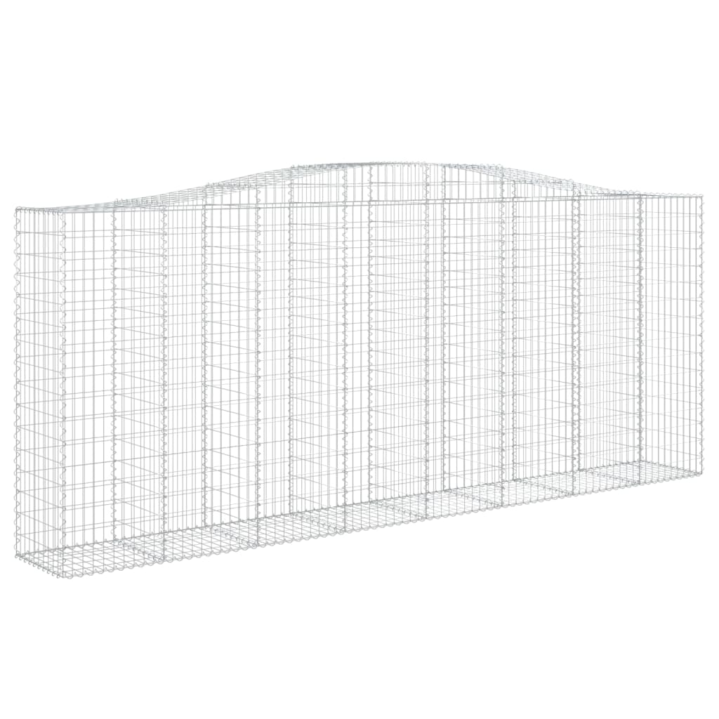 VidaXL Gabionen 4 Stück gebogen 400x50x160 180 cm Eisen