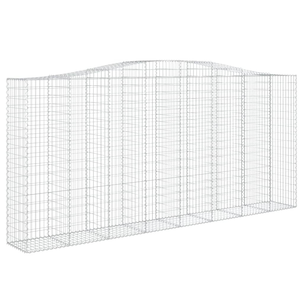 VidaXL Gabionen 3 Stück gebogen 400x50x180 200 cm Eisen