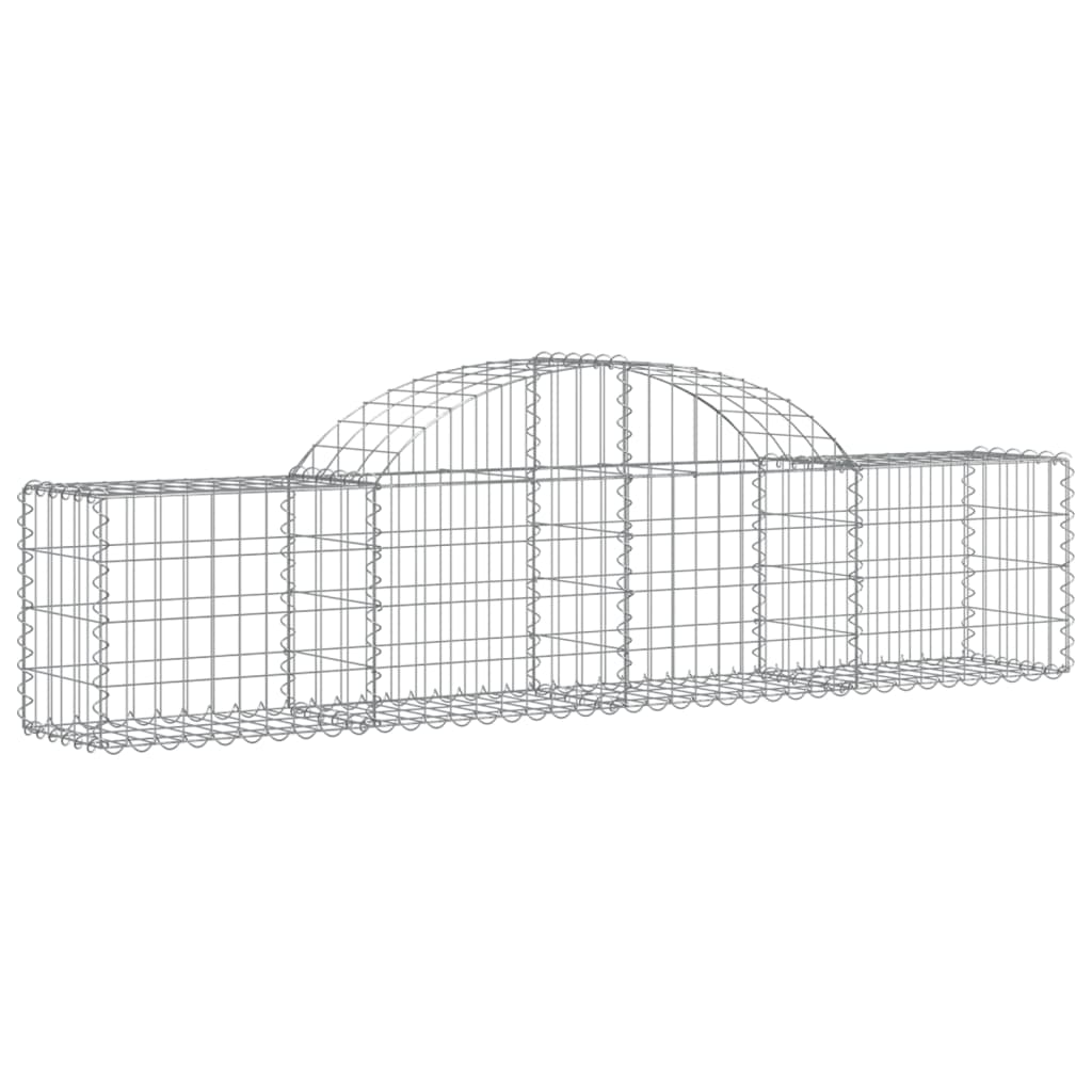 VidaXL Gabionen 15 Stück gebogen 200x30x40 60 cm verzinktes Eisen