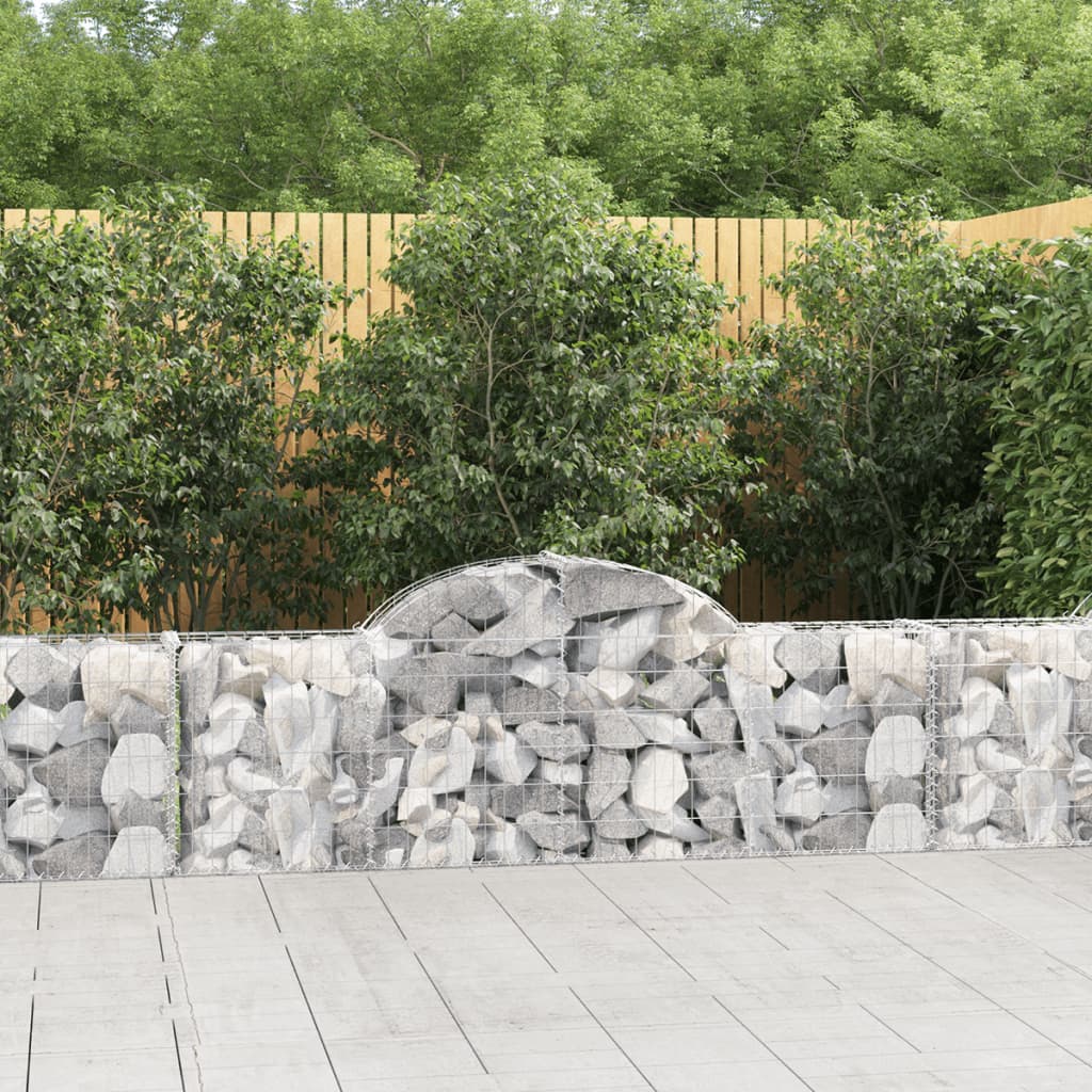 VidaXL Gabionen 20 Stück gebogen 200x30x60 80 cm Eisen