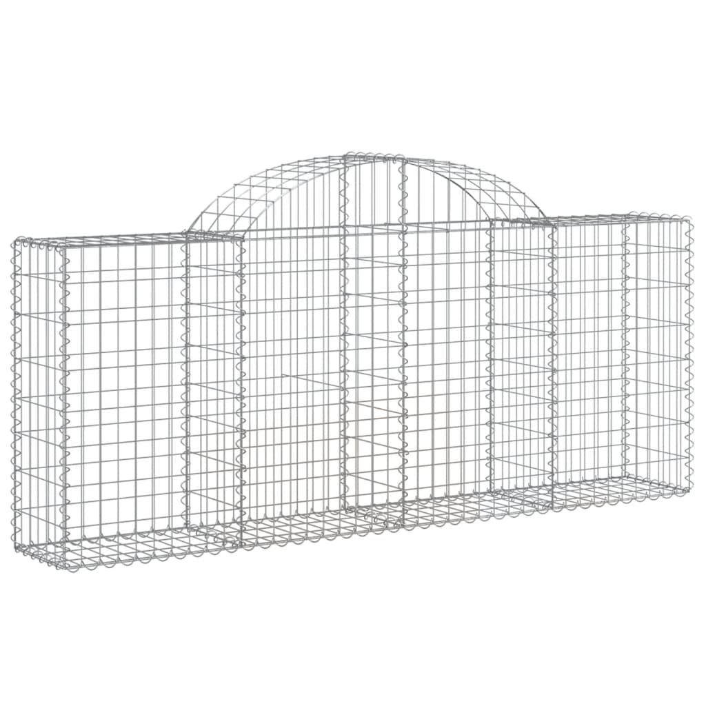 VidaXL Gabionen 10 Stück gebogen 200x30x80 100 cm Eisen