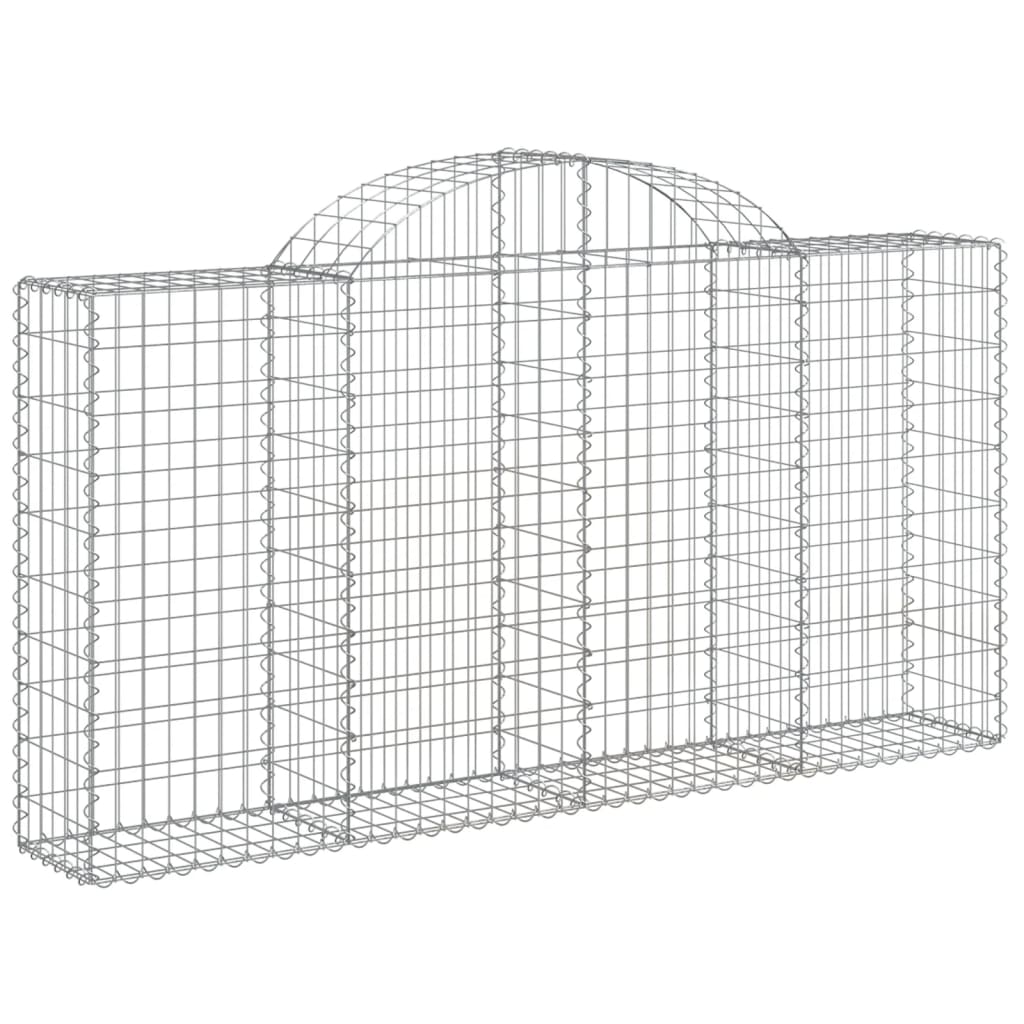 VidaXL Gabionen 4 Stück gebogen 200x30x100 120 cm Eisen
