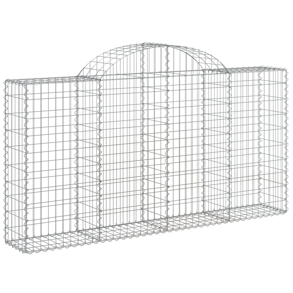 VidaXL Gabionen 15 Stück gebogen 200x30x100 120 cm Eisen