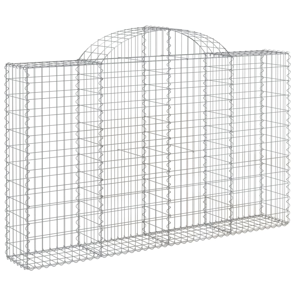 VidaXL Gabionen 5 Stück gebogen 200x30x120 140 cm Eisen