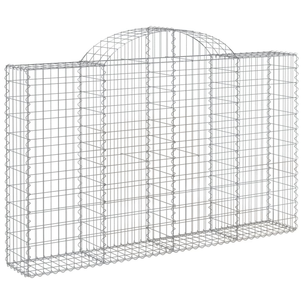 VidaXL Gabionen 6 Stück gebogen 200x30x120 140 cm Eisen