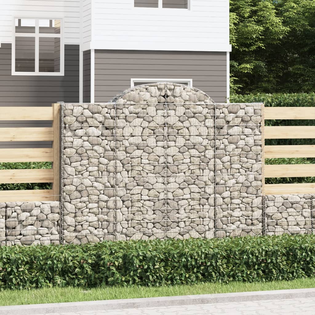 VidaXL Gabionen 3 Stück gebogen 200x30x160 180 cm Eisen