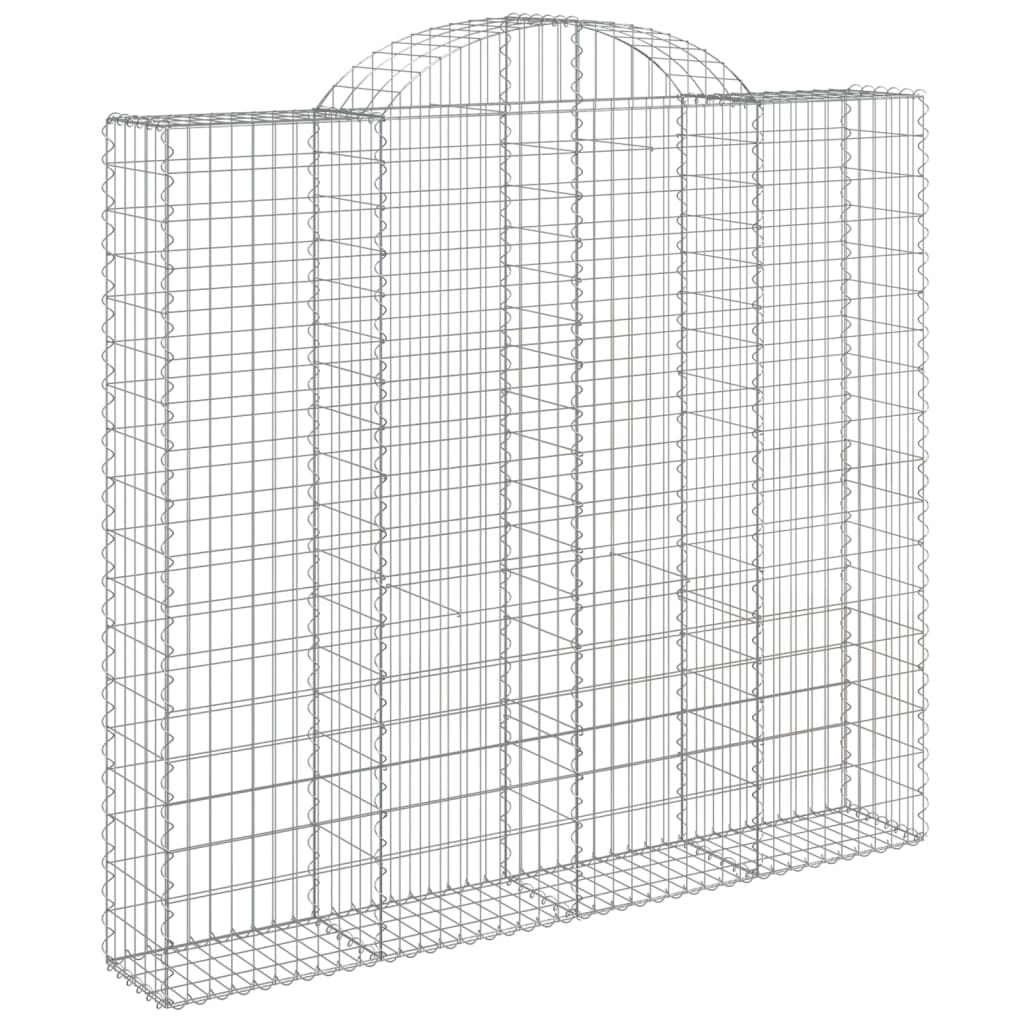 VidaXL Gabionen 2 Stück gebogen 200x30x180 200 cm Eisen