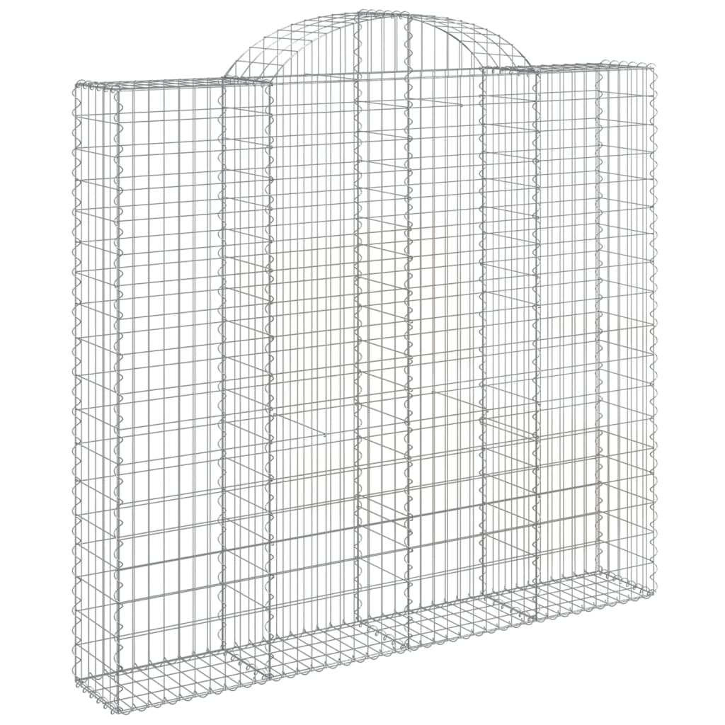 VidaXL Gabionen 4 Stück gebogen 200x30x180 200 cm Eisen