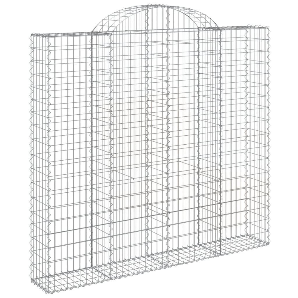 VidaXL Gabionen 6 Stück gebogen 200x30x180 200 cm Eisen
