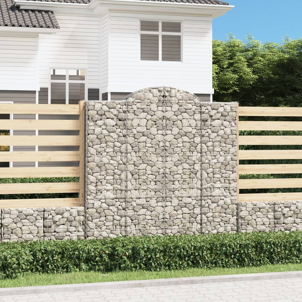 VidaXL Gabionen 8 Stück gebogen 200x30x200 220 cm Eisen