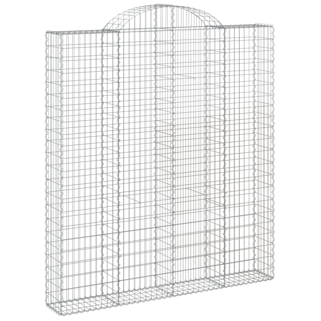 VidaXL Gabionen 3 Stück gebogen 200x30x220 240 cm Eisen