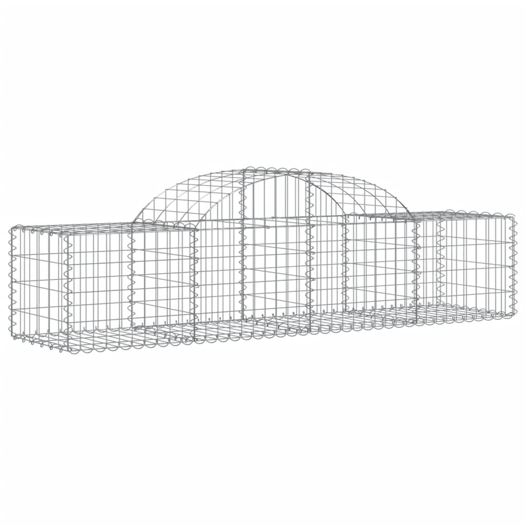 VidaXL Gabionen 4 Stück gebogen 200x50x40 60 cm verzinktes Eisen