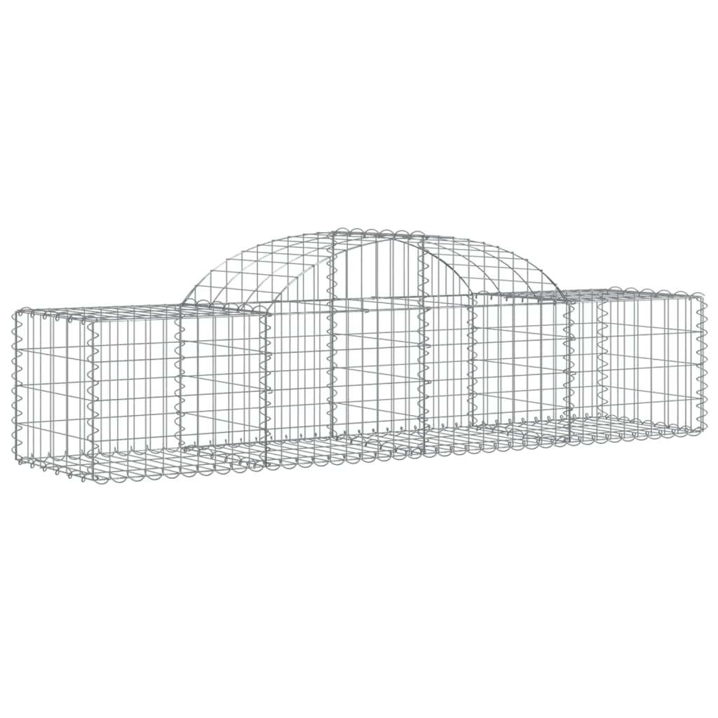 VidaXL Gabionen 13 Stück gebogen 200x50x40 60 cm verzinktes Eisen